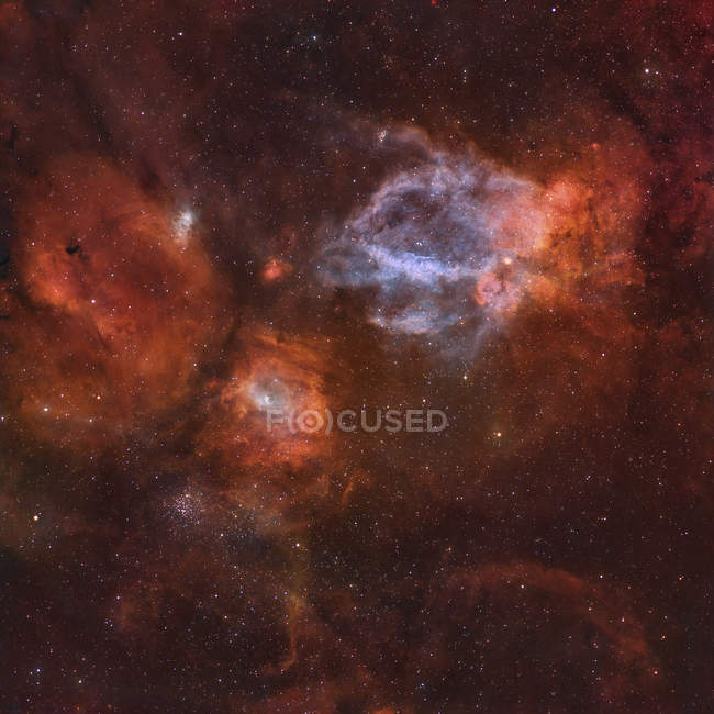 NGC 7635 Nébuleuse à bulles en vraies couleurs en haute résolution — Photo de stock