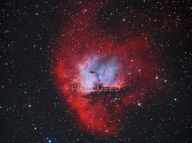 NGC 281 Nebulosa Pacman in colori veri ad alta risoluzione — Foto stock