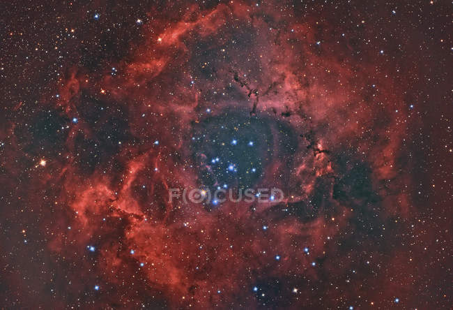 Nebulosa de Roseta na região de Monoceros da Via Láctea — Fotografia de Stock