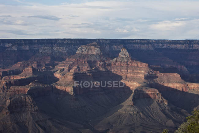 Grand Canyon vom Yavapai-Punkt am Südrand in Richtung Zarathustra-Tempel, arizona, USA — Stockfoto