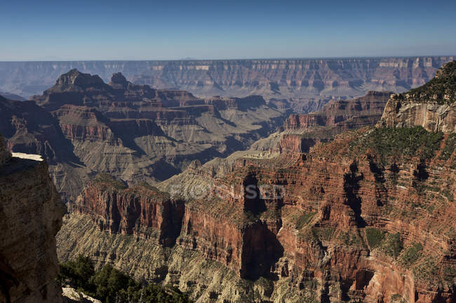 View of Bright Angel Point near North Rim Visitors Center looking towards South Rim — Stock Photo