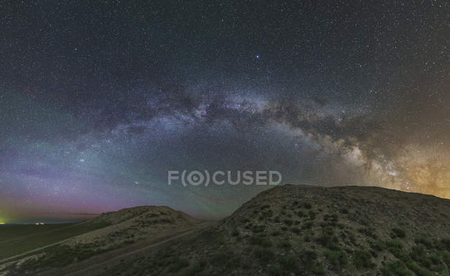 Arch of Milky Way over Volgograd region, Russia — Stock Photo