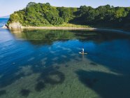 Aerial view of SUP surfer, Primorsky region, Russia — Stock Photo
