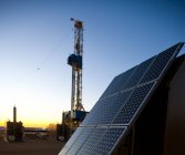 Gas production in Wyoming with solar power — Stock Photo