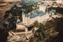Alcazar de Segóvia e Catedral de vista aérea — Fotografia de Stock
