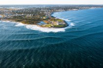 Vue aérienne de la plage en Nouvelle-Angleterre — Photo de stock