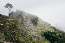 Die berühmten Ruinen der verlorenen Stadt Machu Picchu, Peru — Stockfoto