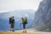 Мужские туристы в Баффиновых горах, Канада. — стоковое фото
