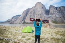 Auyuittuq concepto de senderismo parque nacional - foto de stock