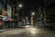 Leere Straße in Bangkok während der Covid 19 Pandemie — Stockfoto