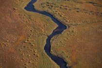 Aerial shoot of a nameless river — Foto stock