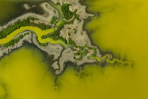 Aerials around Salt Ponds and Strange Waterways in san francisco bay — Stock Photo