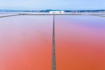 Antennen rund um Salzteiche und seltsame Wasserwege in der Bucht von San Francisco — Stockfoto