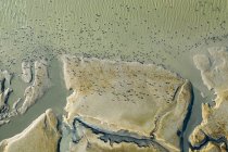 Aeriais em torno de Salt Ponds e Strange Waterways na baía de São Francisco — Fotografia de Stock