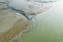 Aerials around Salt Ponds and Strange Waterways in san francisco bay — Stock Photo