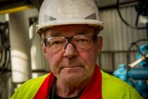Trabajador de plataforma petrolera de Stavanger Noruega - foto de stock