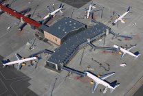 Aerial view of the international airport in Keflavik / Iceland — Stock Photo