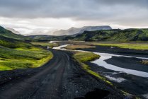 Beautiful landscape of the icelandic road in iceland — Stock Photo