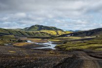 Beautiful landscape of the mountains in the north of iceland — Stock Photo