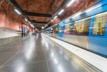 Estações de metro em Estocolmo, lugar de viagem em segundo plano — Fotografia de Stock