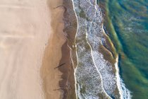 Aerial of the beach in Valencia in Autumn — Stock Photo