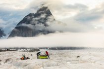 Концепция походов в национальный парк auyuittuq — стоковое фото