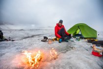 Концепция походов в национальный парк auyuittuq — стоковое фото