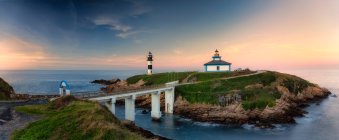 Illa Pancha lighthouse in Ribadeo, Galicia, Spain — Stock Photo