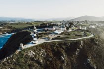 Torre della luce di Ortiguera vista aerea — Foto stock