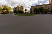 Main avenue Salamanca without people and neither cars during the quara — Stock Photo