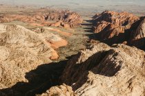 La vista desde la cima del gran cañón de petra, arizona, usa - foto de stock