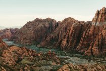 Вид с вершины великого каньона Петры, аристократии, сша — стоковое фото