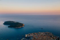 Vista dall'alto dell'isola di Lokrum vicino Dubrovnik — Foto stock