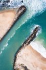 Aerial view of the beach in New England — Stock Photo