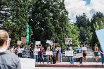 Мирна демонстрація в сільському містечку, Каліфорнія BLM протест — стокове фото