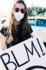 Friedliche Demonstration in ländlicher Kleinstadt in Kalifornien BLM-Protest — Stockfoto