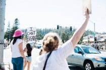 Peaceful Demonstration in Rural Grass Valley, California Protest — Stock Photo