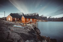 Традиционный район уезда, Норвегия, архипелаг Лоффало — стоковое фото