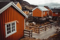 Reine, Moskenesy, Islas Lofoten, Noruega - foto de stock
