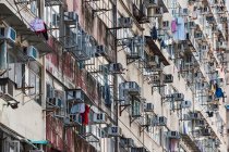 Dettaglio di edifici residenziali a Hong Kong — Foto stock