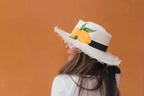 Portrait of beautiful hispanic woman with a hat — Stock Photo