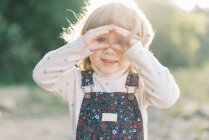 Portrait of little girl outdoors — Stock Photo