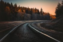 Railway tracks on the railroad track. — Stock Photo