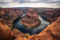 Horseshoe Bend, una parte drammatica del fiume Colorado vicino a Page, Arizona — Foto stock