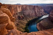 Horseshoe Bend, una parte drammatica del fiume Colorado vicino a Page, Arizona — Foto stock