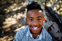 Young Boy Smiling for Camera at Park in Chula Vista — Stock Photo