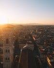 Front facing view of sunkissed city, Florence, Italy — Stock Photo