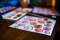Watercolors on the table, Crafts — Stock Photo
