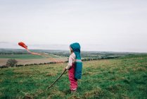 Young beautiful girl with kite — Stock Photo