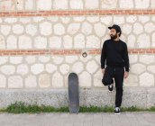 Homme Skateboarder Lifestyle, Hipster Concept — Photo de stock